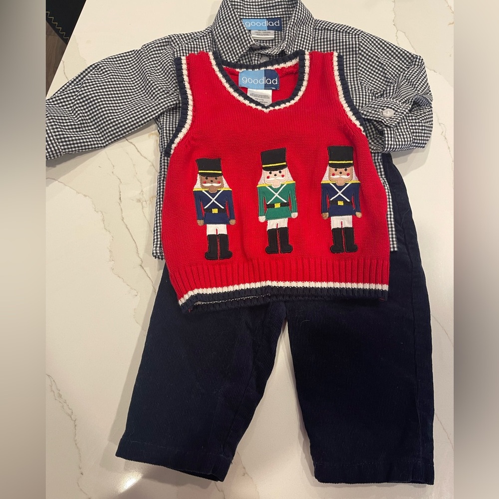 Good lad Size 12 months Toy Soldier Christmas 3 piece set